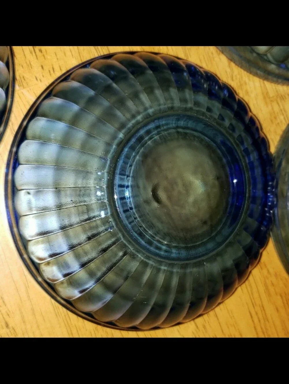 Set Of Five (5) Vintage Hazel Atlas Cobalt Blue Cereal Bowls